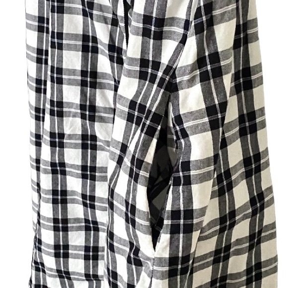 Donna B Taylor Sleeveless Gingham Button Front Dress Black & White Plaid Mini 12 - Picture 14 of 16